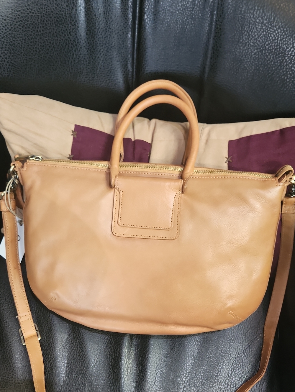 HOBO Tan Leather Top-Handle Shoulder Bag